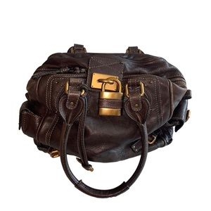 0120 Chloe Paddington Brown Leather Shoulder Bag